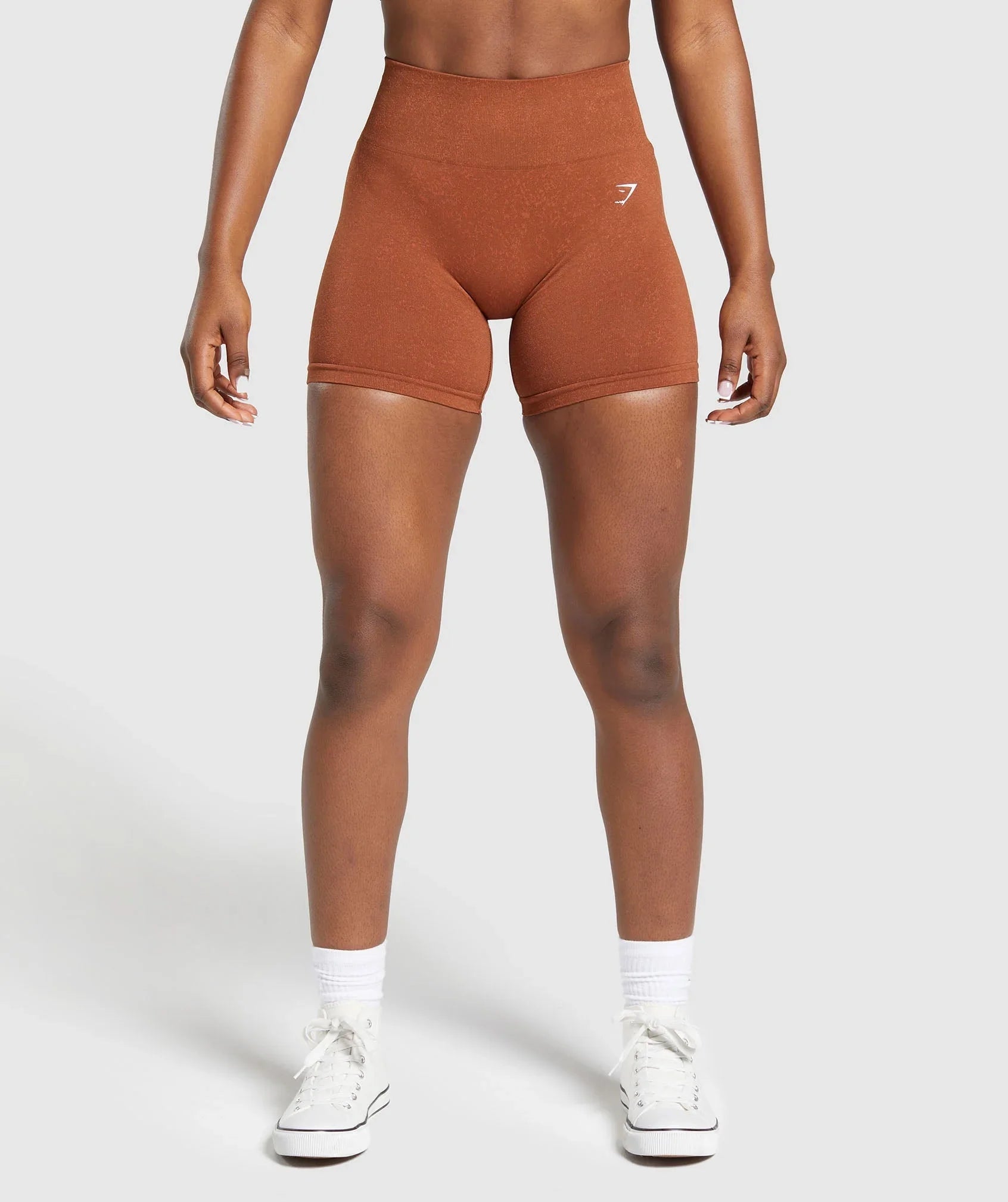 Short Sculpt Form Sem Costura – Marrom / Laranja Terracota