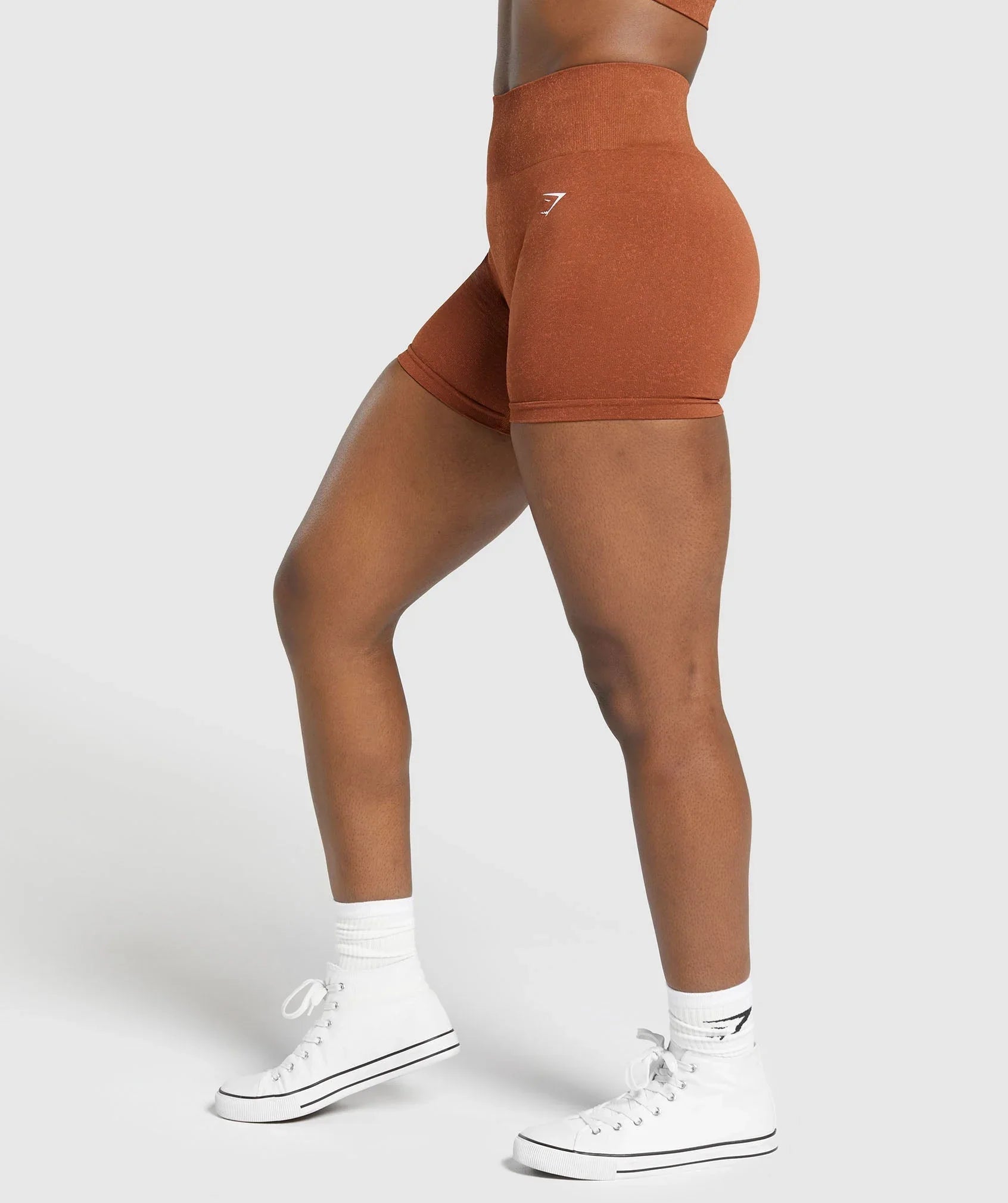 Short Sculpt Form Sem Costura – Marrom / Laranja Terracota