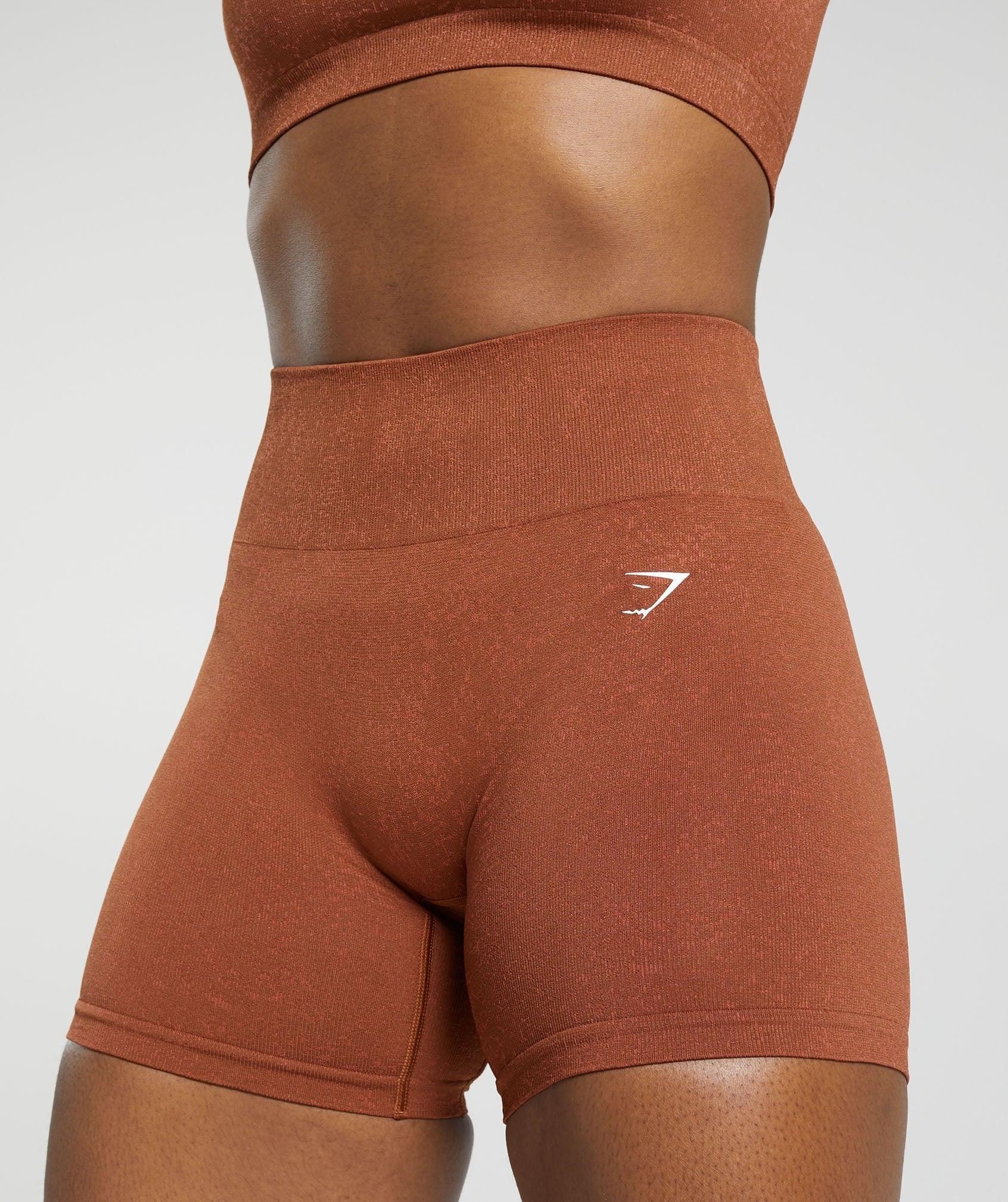 Short Sculpt Form Sem Costura – Marrom / Laranja Terracota