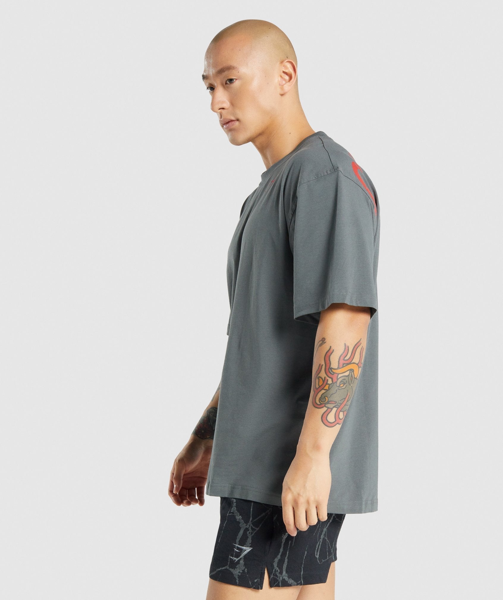 Camisa Oversized Tee - Cinza Carvão